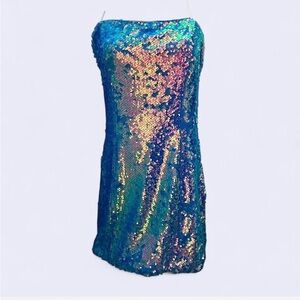 Blue Sequin Dress